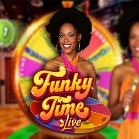 Funky Time slot logo by Evolution at Gonzabet Casino