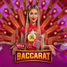 Mega Baccarat logo by Pragmatic Play at Gonzabet Casino