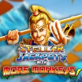 Stellar Jackpots with More Monkeys slot logo by Lightning Box Game at Gonzabet Casino